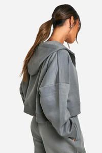 Sudadera con Capucha Premium Estampada para Mujer 2025, Algodón Grueso, Logotipo Personalizado, Ropa Urbana, Bordado Frontal, Resistente al Viento y Transpirable - Product Image 2