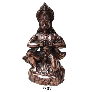 最佳装饰铝哈努曼坐古董雕像宗教礼品产品批发价格出售准备发货