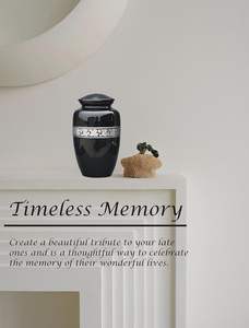 Adult Cremation Urns for Male/Female Funeral Urn for Human Ashes Decorative Urns for Ashes <b>Large</b> <b>Keepsake</b> <b>Box</b> (Decent Black) - Product Image 6