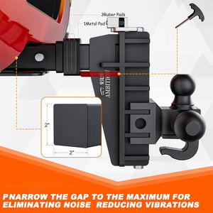 Verstellbare Anhängerkupplung mit Haken Tri-Ball 2 und 2,5-Zoll-Aufnahme 6 Zoll Absenkung 17000 LBS Diebstahlsichere Anhängerkupplung - Product Image 2