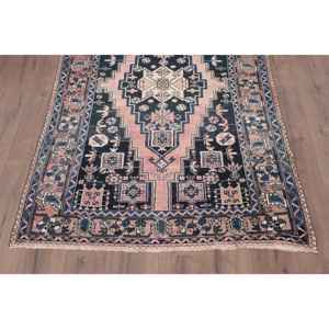 Alfombra Turca Vintage de Lana Azul, 4.3x6.2 pies - Product Image 5