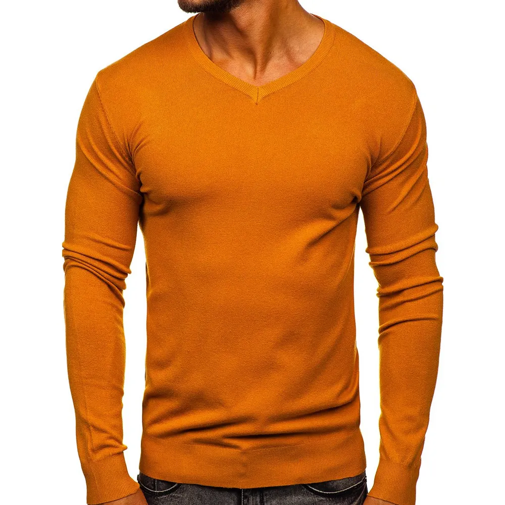 새로운 패션 남성 스웨터 긴팔 가디건 남성 V-넥 스웨터 남성 면 슬림 핏 통기성 스웨터