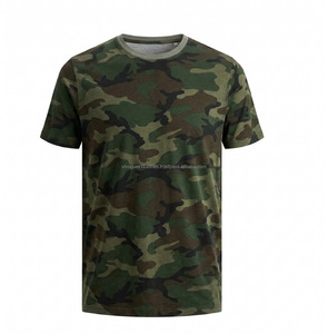 เสื้อยืดคอกลมผ้าฝ้ายแท้ 100% น้ำหนัก 220 กรัม พิมพ์ลายพรางต้นไม้ ทรงหลวม ไม่เป็นขุย สำหรับผู้ชาย พร้อมโลโก้แบบกำหนดเอง - Product Image 2