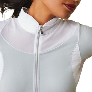 เสื้อแข่งขันขี่ม้าแขนสั้นสำหรับผู้หญิง แบบตาข่าย ยี่ห้อ Custom Factory English Equestrian - Product Image 4