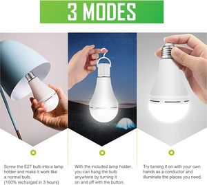 Clar-sạc LED BULB 15 Wát với pin, xách tay không dây đèn cho gazebo và thị trường quầy hàng - Product Image 3