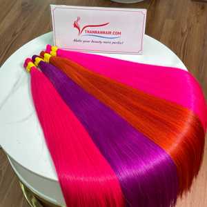 Tendance chaude Rose Droite En Vrac 100% Raw Vietnamien Remy Extensions de Cheveux Couleur Personnalisée Prêt pour la Livraison au Prix de Gros - Product Image 1