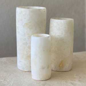 Bougeoirs de luxe en albâtre et onyx bocaux à bougies décoratifs en marbre bougeoirs et bougeoirs votifs pour la décoration intérieure - Product Image 6