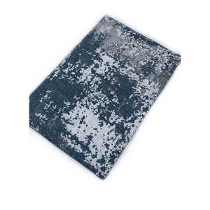 Tapis noué à la main en laine et soie de bambou à motif abstrait Tattvam Lu-9031 bleu pour usage domestique - Cs-01 - Product Image 2