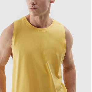 ขายส่งผ่อนคลายพอดีกล้ามเนื้อแขนกุดผ้าฝ้ายนุ่มเสื้อกล้ามกล้ามเนื้อออกกําลังกายยิมสตริงเกาะผู้ชายผ่อนคลาย - Product Image 2