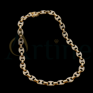 Chaîne à maillons en diamant de laboratoire Fashion 925 Sterling Silver Rappers Gift Hip Hop - Product Image 1