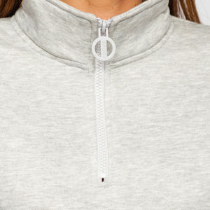 Unisex Casual Plus Size Multi-Color Block <b>Half</b> Zipper Hoodies Outdoor Women's <b>Sweatshirts</b> with Digital Printing for Winter - Product Image 4