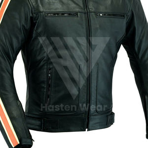 Veste de moto en cuir 100% pour hommes, best-seller, et veste de moto sur mesure avec étiquette privée pour la vente en ligne - Product Image 5