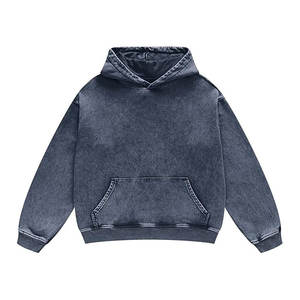 Sweat à capuche délavé à l'acide pour hommes sweat à capuche en polaire vintage surdimensionné sweat lavé en détresse pour couple 2025 - Product Image 6