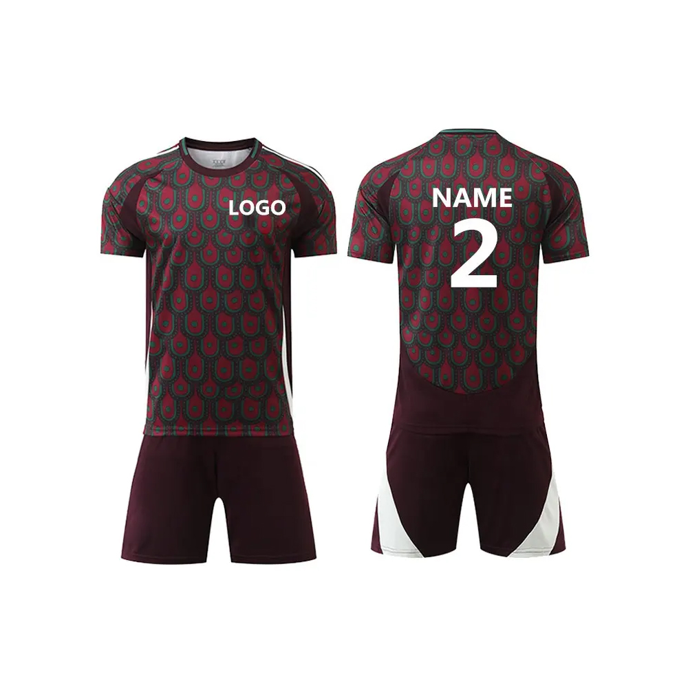 Outfit New Design Soccer Kit Sportswear 100% Polyester Men Sports Game Soccer Club Jerseys Quick Dry Soccer Uniform