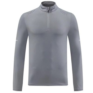 Manches longues automne et hiver nouvelle couleur unie lâche demi fermeture éclair revers pull pour hommes - Product Image 3