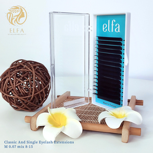 ขนตาปลอมแบบเส้นเดี่ยว รุ่นคลาสสิก คุณภาพสูง ยี่ห้อ Premium ELFA ขนาด 0.15 มม. ผลิตจากเส้นใยไฮลอน ให้ความนุ่มเป็นธรรมชาติ  รับทำโลโก้ตามสั่ง - Product Image 6