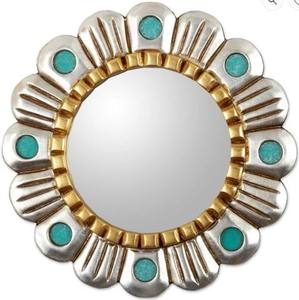 Miroir mural rond en métal et verre antique pour la décoration de la maison, chambre à coucher, salon, salle de bain, miroir mural - Product Image 6