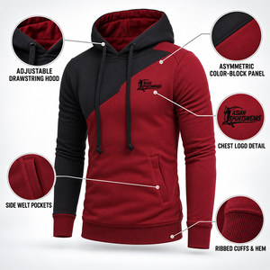 Sweat-shirts d'hiver pour hommes de bonne qualité, 100% coton molletonné, couleur unie, impression sérigraphique, design avec poche, vente en gros - Product Image 5