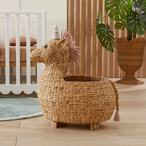 Panier de rangement en forme de licorne jacinthe d'eau organisateur fonctionnel écologique et mignon pour pépinière ou salle de jeux - Product Image 4