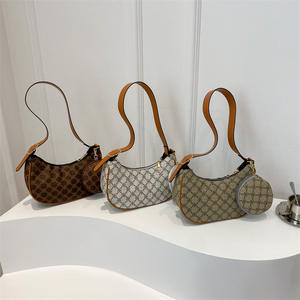 Juego de Bolsos de Cuero de Media Luna para Mujer, 2 Piezas, Venta al Por Mayor Directa de Fábrica, Bolsos de Hombro Modernos para Mujer - Product Image 1