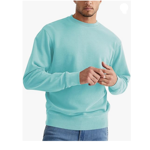 Pull-over surdimensionné de haute qualité pour hommes, sweat-shirt à épaules tombantes, col ras du cou, vintage solide pour l'hiver, service OEM avant - Product Image 1