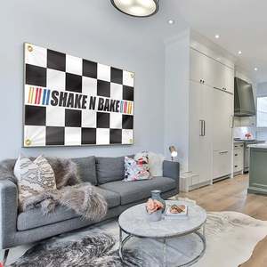 Bandera Shake N Bake de 3x5 pies, divertida bandera para dormitorio universitario con diseño de Noches de Talladega, con 4 ojales de latón, para decoración interior y exterior - Product Image 2