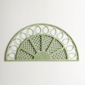 Cabecero de Cama de Ratán Estilo Boho, Tejido a Mano, de Mimbre, Semicircular, Decoración Vintage para Dormitorio - Product Image 1