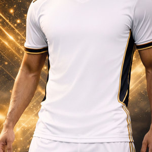 Uniforme de Fútbol Golden Aura Elite Kit, Color Blanco, Pantalón Corto de Verano, 100% Poliéster, Secado Rápido, Transpirable, para Atletas de Alto Rendimiento - Product Image 4