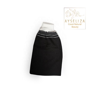 สำหรับ ayseliza ถุงมืออาบน้ำสีดำตุรกีฮัมมัม Kessa ผ้าฝ้ายขัดผิวนุ่มลึกแปรงอาบน้ำฟองน้ำ - Product Image 5