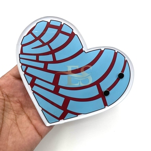 Azulejos Acrílicos para Pestañas con Forma de Corazón y Flor Azul Concha, Imanes Personalizables para Pestañas, Herramienta de Belleza Sostenible, Reutilizable 2 en 1, OEM - Product Image 4