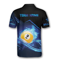 Camiseta con estampado 3D de jugador de billar, camisetas de equipo de billar para hombres, camisetas de Polo de billar para torneo de mesa de billar, camisetas de billar personalizadas para hombres