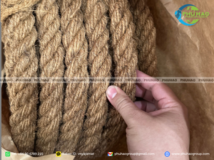 Meilleures ventes du Vietnam, corde en fibre de coco torsadée, corde en jute, corde de pêche, naturelle, solide et biodégradable, ficelle écologique pour usage extérieur - Product Image 4