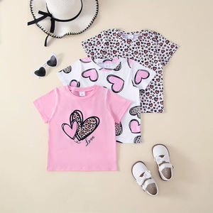 2025 Camisetas para niñas Poliéster/Algodón Peso pesado O-cuello Manga corta informal de alta calidad Hecho en Pakistán - Product Image 1