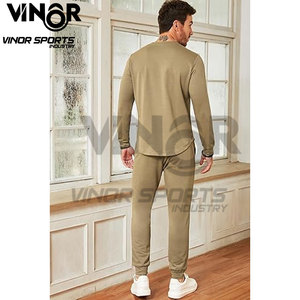 ชุดออกกำลังกายผ้าฝ้าย100% 530กรัม2ชิ้นสำหรับผู้ชายชุดวิ่งชุดวอร์มสำหรับออกกำลังกายในฤดูหนาว - Product Image 5