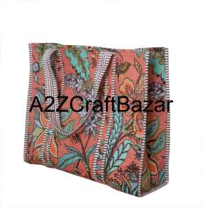 Sac fourre-tout à bandoulière longue en coton 100% rayé fait à la main pour femmes - Design indien écologique Grand (>50cm) - Product Image 6