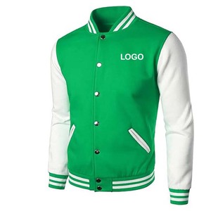 Top Selling High Quality 100%cotton Leather Sleeve Custom Design Embroidery Logo <b>Winter</b> <b>Men's</b> New Design Striped <b>Man</b> <b>Jackets</b> - Product Image 2