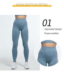 Sublimación personalizada al por mayor mallas deportivas pantalones de Yoga de cintura alta tela suave cómoda ropa deportiva Premium para mujeres - Product Image 3