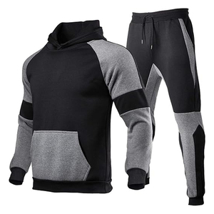 Custom Manufacture Custom Blank Heavyweight Hoodie and <b>Sweatpants</b> <b>Set</b> 2 Piece Oversized Hooded Sweatsuit Tracksuit for Men - Product Image 1