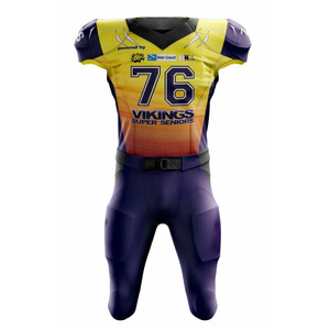 Uniforme de football américain personnalisé 2025/2026 Maillot court respirant Applique de broderie personnalisée sublimée pour la ligue de football - Product Image 1