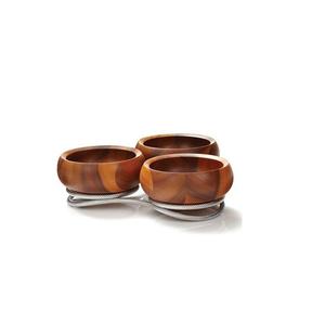 Juego de 3 cuencos decorativos de mango pequeño de mesa de nuevo diseño de alta calidad con Soporte redondo de metal - Product Image 6