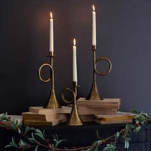 Candélabre en métal antique, centre de table décoratif pour mariage, décoration de table de Noël, design moderne, couleur or argent, fait à la main - Product Image 1