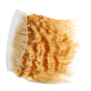 100% cheveux humains naturels tissage frontal attaché à la main blond crépus droit vague profonde faisceaux 13x4 13x6 oreille à oreille dentelle longue longueur - Product Image 4