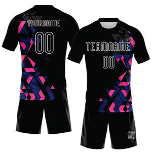 Uniforme de football unisexe de haute qualité, maillot de football personnalisé avec logo d'équipe, polyester, col en V, manches courtes, maillots de sport - Product Image 5