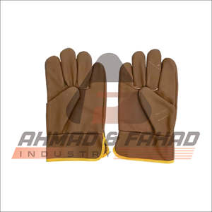Cowhide FurnitureLeather <b>Driver</b> <b>Gloves</b> Custom Industrial Construction Safety Working Protection Heavy Duty <b>Gloves</b> Boa Lining - Product Image 1