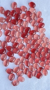 Natural <b>Strawberry</b> Quartz Oval Cabochon Gemstone 4X6 Flat Back Loose Gemstones - Product Image 2