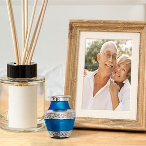 Handmade <b>Large</b> Adult Mosaic Aluminium Glass Cremation <b>Urn</b> Unique Funerals Supply With Individual Tiles Applied Burial - Product Image 5