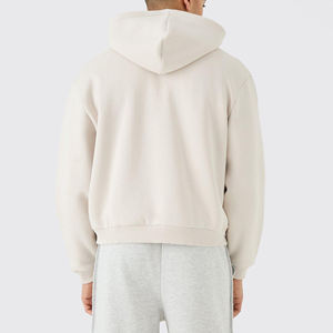 Sudadera con Capucha Personalizada, Estampada o Lisa, Ecológica, para Hombre, Color Sólido, Cierre Completo, Talla Grande, 100% Algodón, Ropa Casual de Invierno - Product Image 5