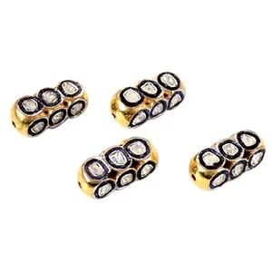 Colliers à perles plaqués or avec cristaux de strass taille brillant ronde sertis clos, style classique, unisexe, pour usage quotidien - Product Image 3