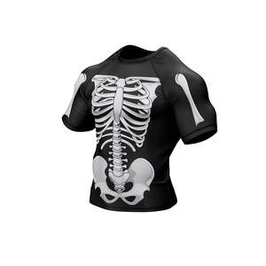 Chemises de compression à manches longues pour hommes, pour entraînement sportif, utilisation aquatique, séchage rapide, Spandex/Nylon MMA 2025-2026 - Product Image 6