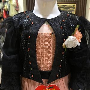 Koti ชุดกระโปรงผ้าฝ้ายสีดำสำหรับเด็กผู้หญิง,ชุดเดรสแนวเทพนิยายพร้อมกระเป๋าดีไซน์ใหม่ - Product Image 2